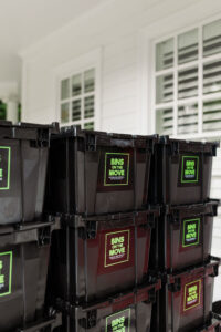 Closed stacked reusable moving boxes